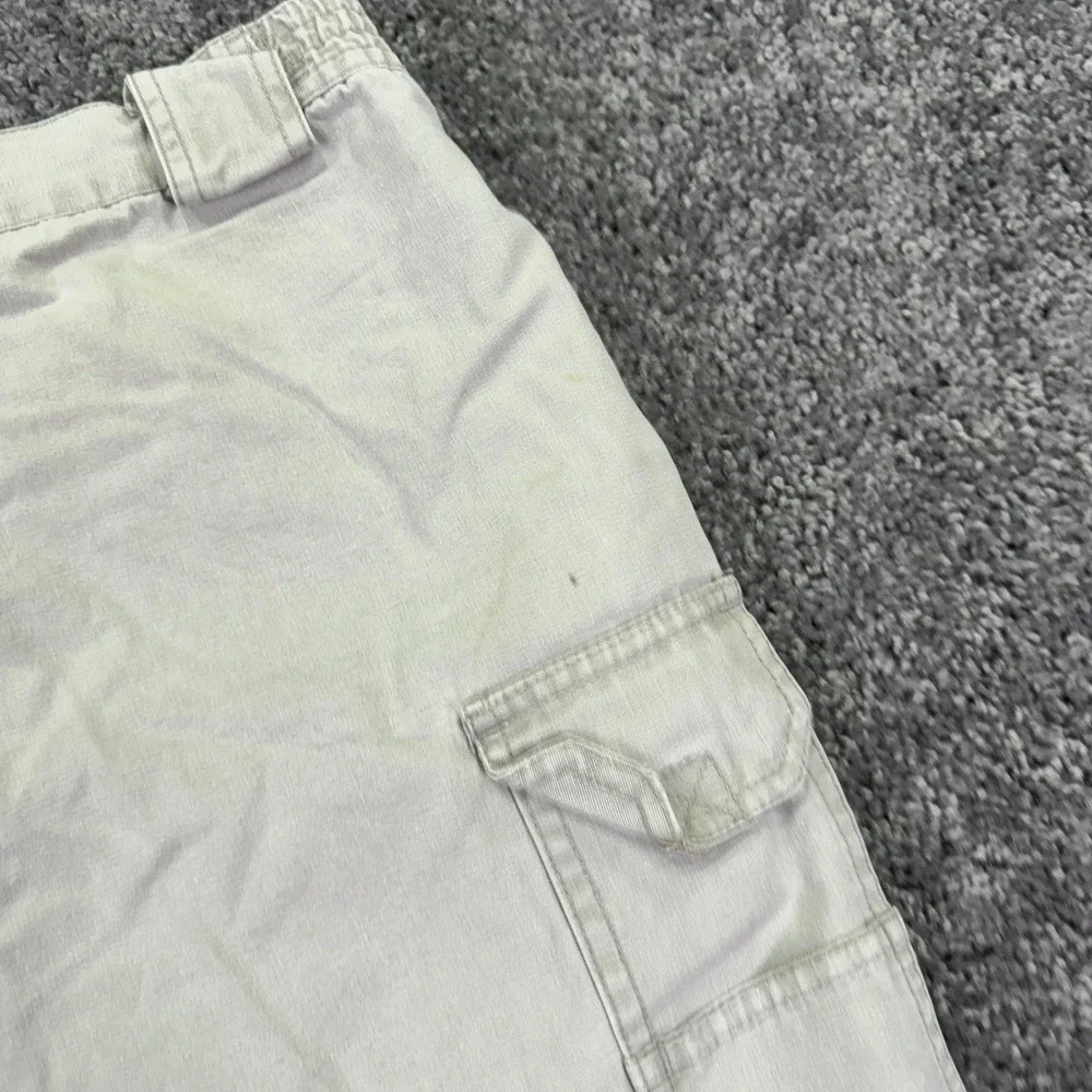 G.P.S. Cargo Shorts Mens 42 Beige Cotton Elastic Waist Pockets Outdoor Casual